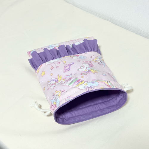 【オーダー品】エプロンセット　ユニコーン　ゆめかわ　アイボリー　ホワイト オーダー品】エプロンセット ユニコーン ゆめかわ アイボリー ホワイト