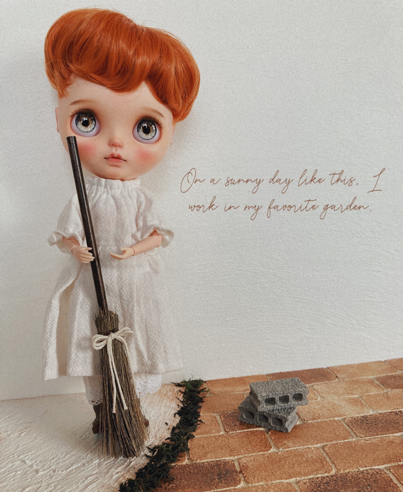 ミニチュア ドールハウス 背景ボード 床 壁 レンガ 石畳 ブライス 1