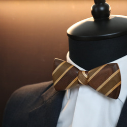 木製蝶ネクタイ【朴×ウォルナット×メープル】 9枚目の画像