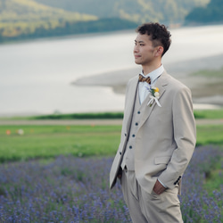 木製蝶ネクタイ【朴×ウォルナット×メープル】 2枚目の画像