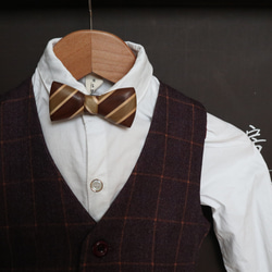 木製蝶ネクタイ【朴×ウォルナット×メープル】 11枚目の画像