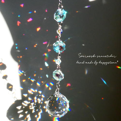 お試し/オーロラオクタゴンを繋いだサンキャッチャー サンキャッチャー