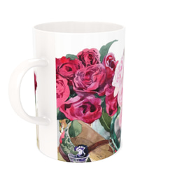 受注生産　　薔薇と薔薇の靴　ボーンチャイナマグカップ 5枚目の画像