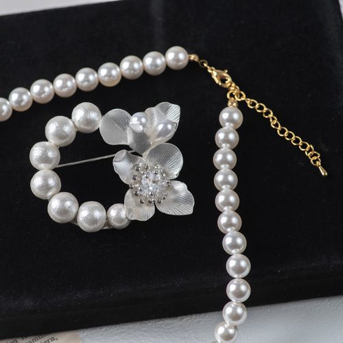 MIKIMOTO♡絶品ダイヤk14ブローチ　パールネックレス　入学式　結婚式 祝入園入学♡パールブローチ パヴェダイヤ リボン ブーケ♡ミキモト