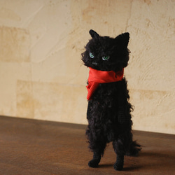 スタンディング黒猫さん(Large) 2枚目の画像