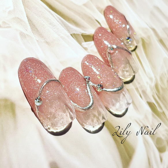 3Dラインフレンチネイルチップ ネイルチップ（つけ爪） Lily Nail 通販