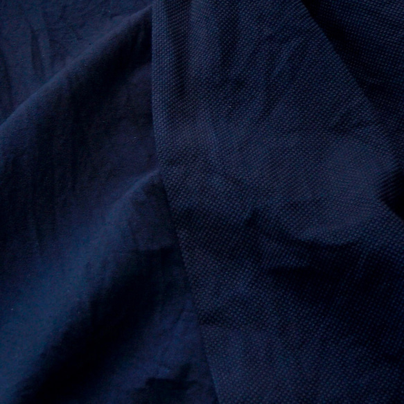 繭型裹身裙/海軍藍/三河棉質編織 第7張的照片