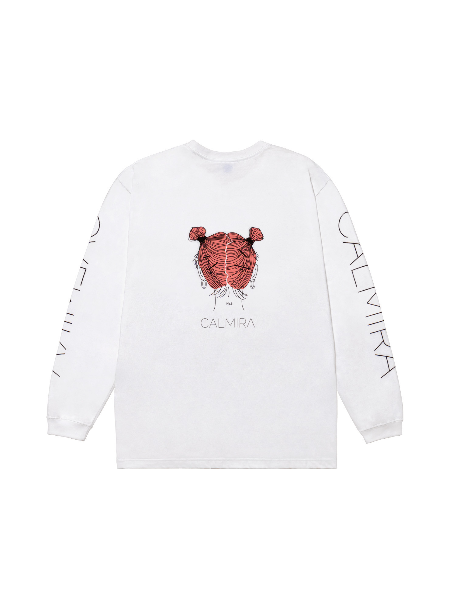 CALMIRA 【No.5  type-B】ロンT  スウェット ビッグシルエット　オーバーサイズ  ホワイト　白