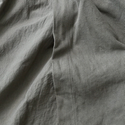 コクーン巻きスカート/カーキ/三河木綿刺し子織 7枚目の画像