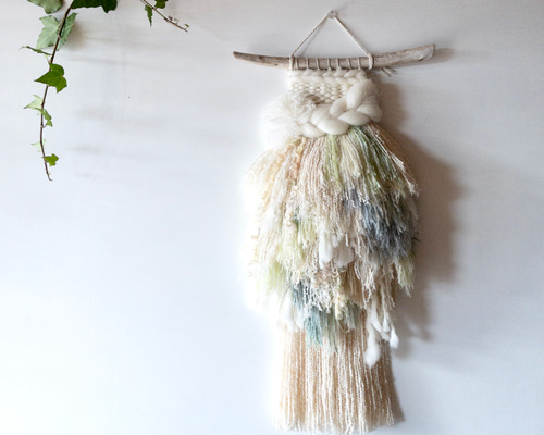 一点もの】流木 ウィービングタペストリー『春風,b.』 タペストリー