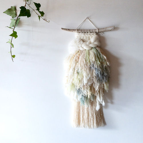 一点もの】流木 ウィービングタペストリー『春風,b.』 タペストリー