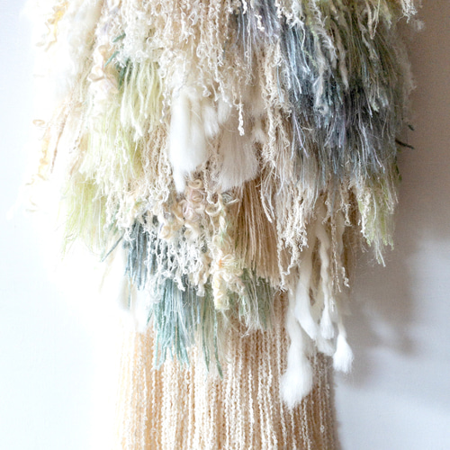 一点もの】流木 ウィービングタペストリー『春風,b.』 タペストリー