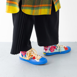 LE ROI SOLEIL / 尺寸 26.0cm 鞋匠翻新運動鞋可穿戴藝術和服 Obi 運動鞋 第13張的照片
