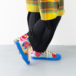 LE ROI SOLEIL / 尺寸 26.0cm 鞋匠翻新運動鞋可穿戴藝術和服 Obi 運動鞋 第3張的照片