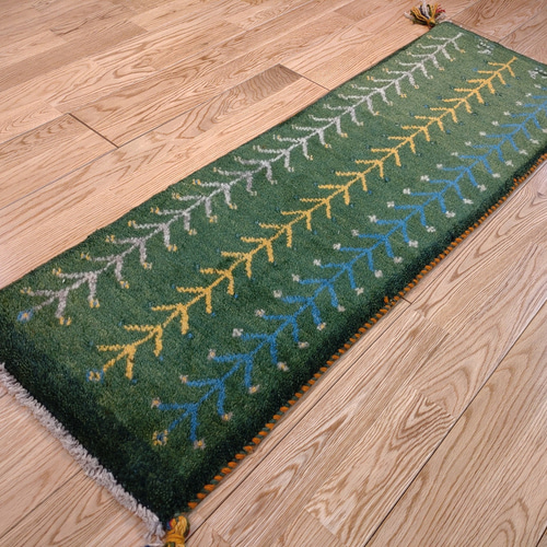 115x47cm ペルシャギャッベ ランナー (ギャベ) ペルシャ絨毯 ギャッベ ペルシャ絨毯ギャベ(ギャッベ) 玄関マットサイズ M-BB18788|いい
