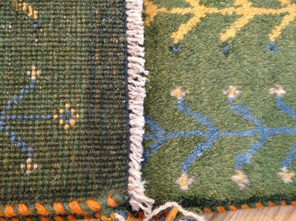 大特価35％OFF】ペルシャ　ギャッベ　ミニランナー　115x40cm　グリーン　生命の木　RD11926