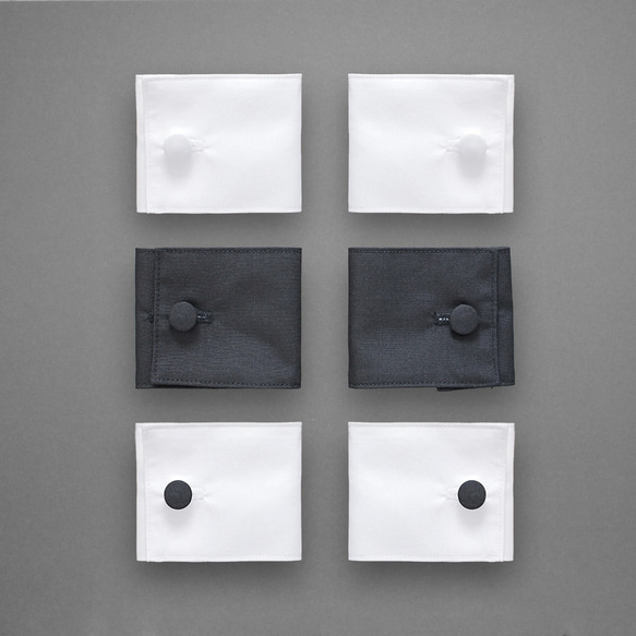 付けカフス 付け袖 お袖留め クラシック コットン 1つボタン その他