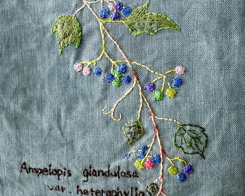 野葡萄の刺繍 ミニバッグ トートバッグ bean 通販 15333930