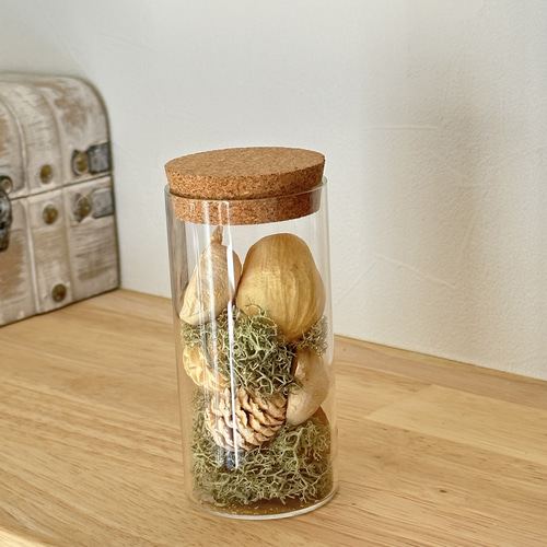 ボトルフラワー 2個 ドライフラワー、木の実、ハンギング ドライ