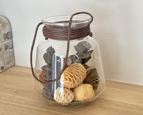 ボトルフラワー 2個 ドライフラワー、木の実、ハンギング ドライ