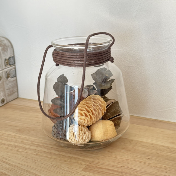 ボトルフラワー 2個 ドライフラワー、木の実、ハンギング ドライ