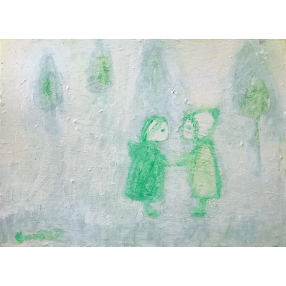 油絵 油彩 油彩画 絵 絵画 【暖かい冬】