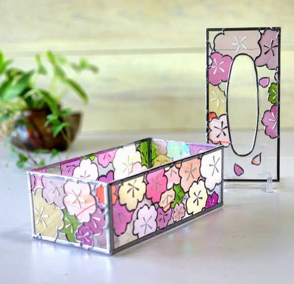 訂購“初櫻”玻璃藝術紙巾盒 第9張的照片