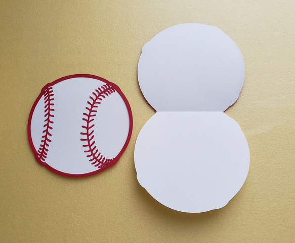 野球ボール メッセージカード 10枚 メッセージカード クラフトヴ