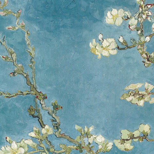 ゴッホ、花咲くアーモンドの木の枝、お祝いにもピッタリな名画