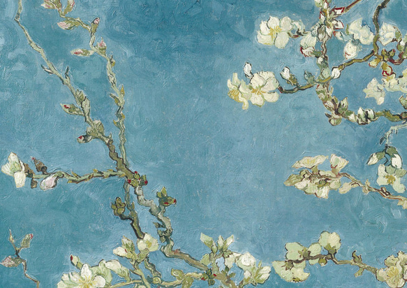 ゴッホ、花咲くアーモンドの木の枝、お祝いにもピッタリな名画ポスター、シンプルスタイル、北欧スタイルにも【G-0376】 9枚目の画像