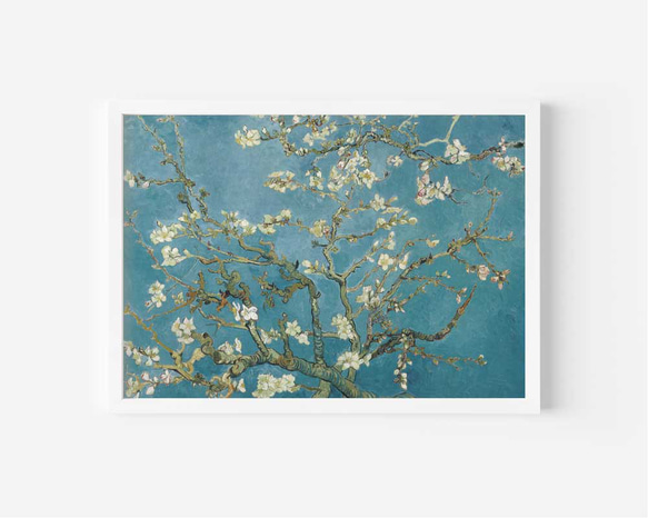 ゴッホ、花咲くアーモンドの木の枝、お祝いにもピッタリな名画ポスター、シンプルスタイル、北欧スタイルにも【G-0376】 4枚目の画像