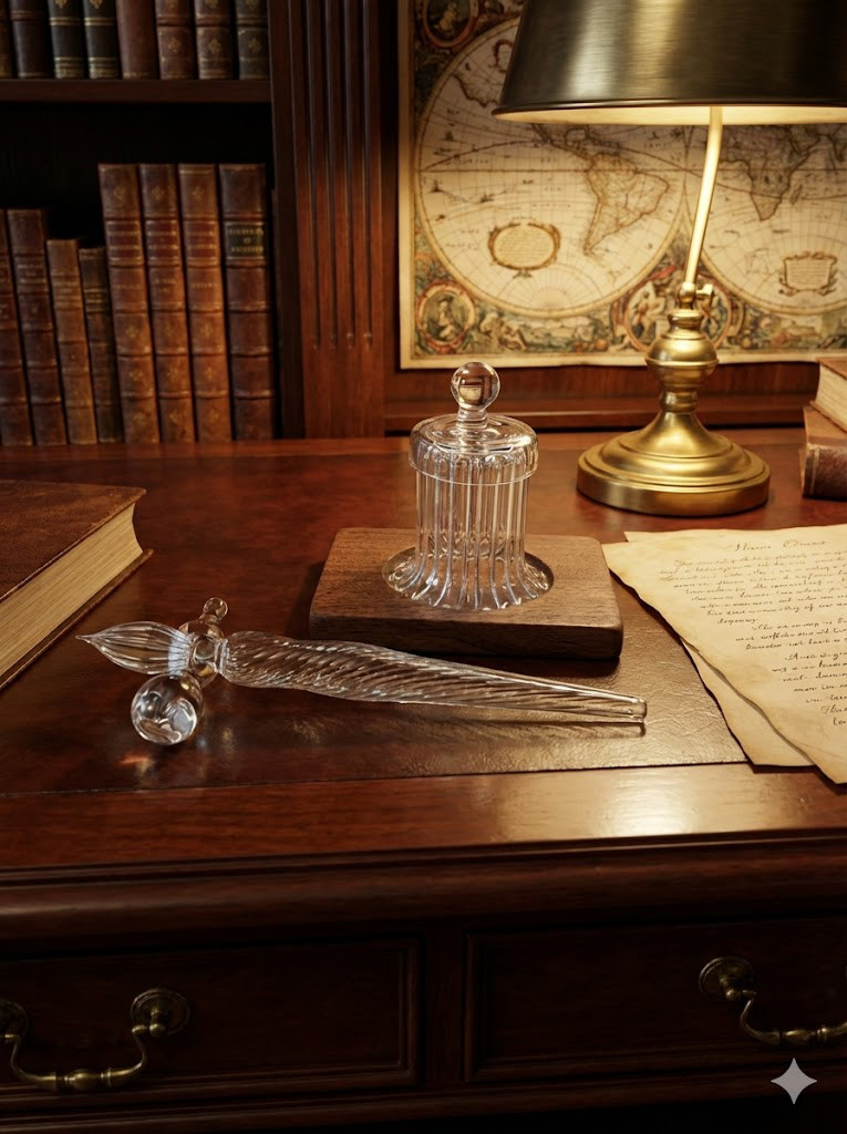 手作りガラスペン（選べません）・（瓢箪ペンレスト付）つけペン　職人　日本製　国内メーカー　ガラス細工