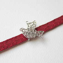 ●帯留/帯留め 鳩●Silver 2枚目の画像