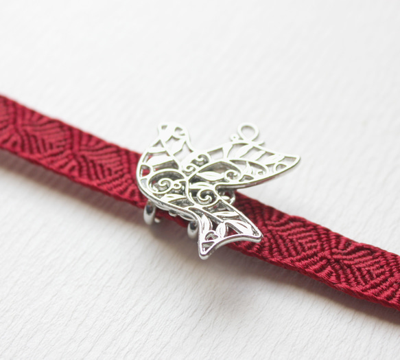 ●帯留/帯留め 鳩●Silver 6枚目の画像