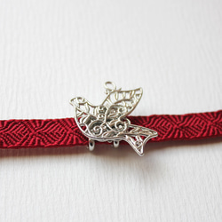 ●帯留/帯留め 鳩●Silver 4枚目の画像