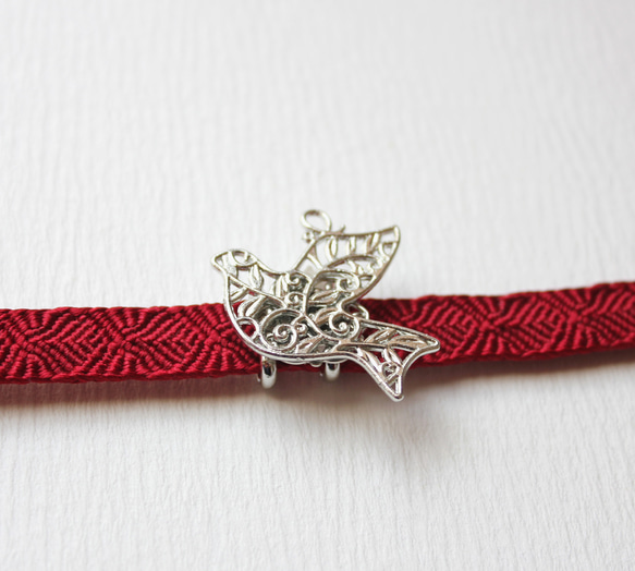 ●帯留/帯留め 鳩●Silver 4枚目の画像