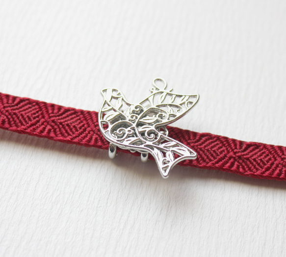 ●帯留/帯留め 鳩●Silver 5枚目の画像