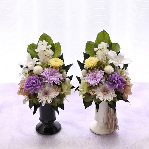 奏・SOU》仏花◇花器の色が選べます♢﻿お供え花・すべて