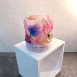 Botanical flower candle(スイートピー) LEDティーライトキャンドル付き 送料無料 2枚目の画像