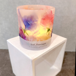 Botanical flower candle(スイートピー) LEDティーライトキャンドル付き 送料無料 5枚目の画像