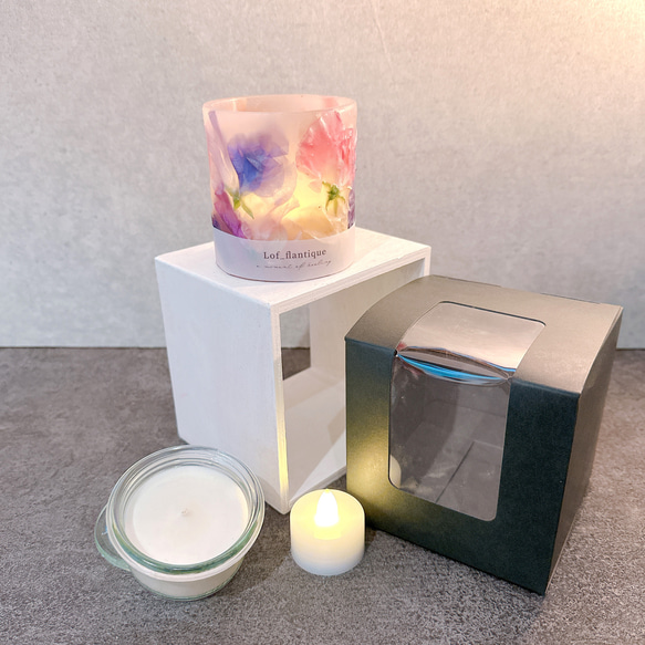 Botanical flower candle(スイートピー) LEDティーライトキャンドル付き 送料無料 7枚目の画像