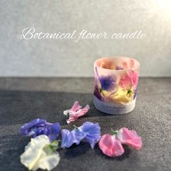 Botanical flower candle(スイートピー) LEDティーライトキャンドル付き 送料無料 1枚目の画像