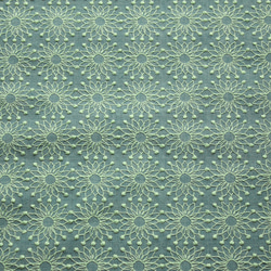 ◇レース半襟・半衿【幾何学模様 花】錆浅葱 4枚目の画像