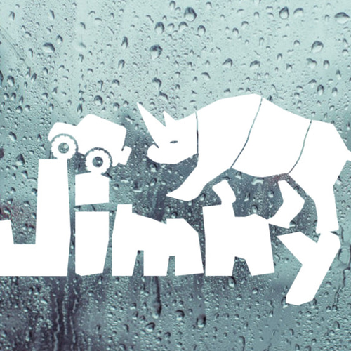 サイとジムニー カッティングステッカー カワイイ ステッカー Jimny 