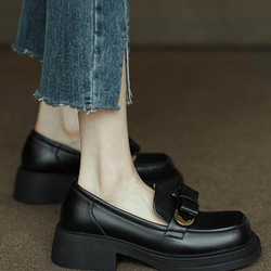 オペラパンプス 厚底靴 レディース靴 革靴 厚底 スニーカー スリッポン ローファー厚底 新色新柄2023 秋冬新作 10枚目の画像