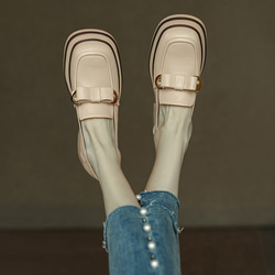 オペラパンプス 厚底靴 レディース靴 革靴 厚底 スニーカー スリッポン ローファー厚底 新色新柄2023 秋冬新作 5枚目の画像