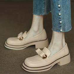 オペラパンプス 厚底靴 レディース靴 革靴 厚底 スニーカー スリッポン ローファー厚底 新色新柄2023 秋冬新作 7枚目の画像