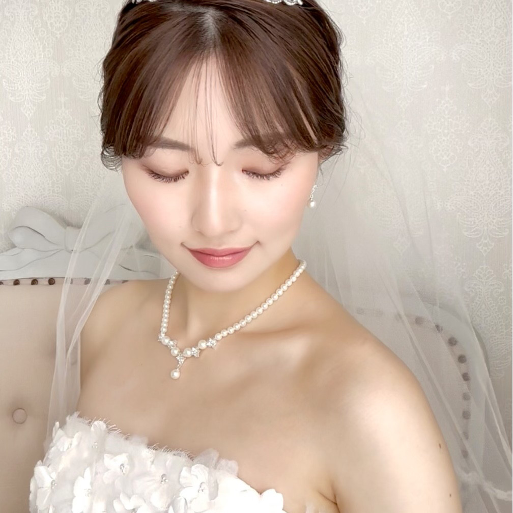 ネックレス　ウェディング　ブライダルネックレス　パール　ビジュー　シンプル 小枝　結婚式　挙式　前撮り　イヤリングN10