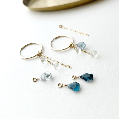 ロンドンふブルートパーズとモスアクアマリンの着せ替え【チャーム