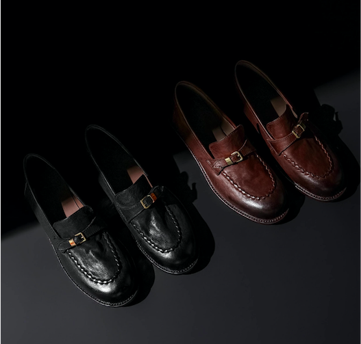 オペラパンプス 厚底 スリッポン レディース 靴 ステッチローファー 本革 革靴 厚底靴 歩きやすい 疲れにくい